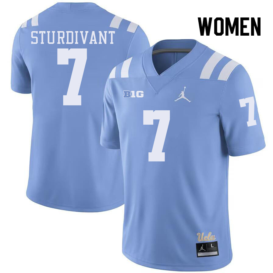 Women #7 J.Michael Sturdivant Big 10 Conference College Football Jerseys Stitched-Power Blue